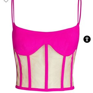 ROZIE CORSETS
Tulle-Trimmed Crepe Corset